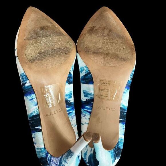 Aldo Blue Tie Dye Stiletto Heels / SZ: 6.5 - Picture 9 of 11